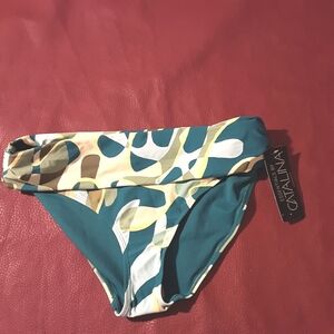 Catalina Women's Bikini Bottom - Teal and Yellow